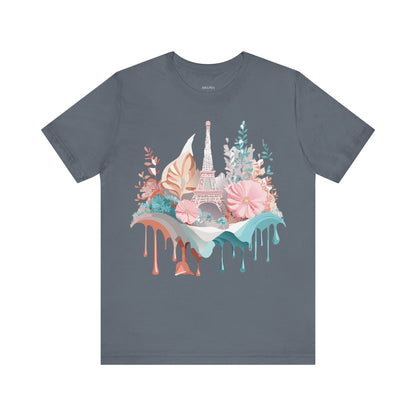 Natural Cotton Tee Shirt - Beautiful Places Collection - Paris Printify