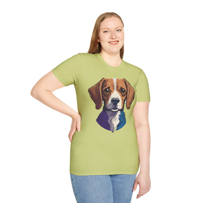 Dog Shirt Unisex Animal Print Tee Softstyle 100 Percent Cotton Gildan 64000