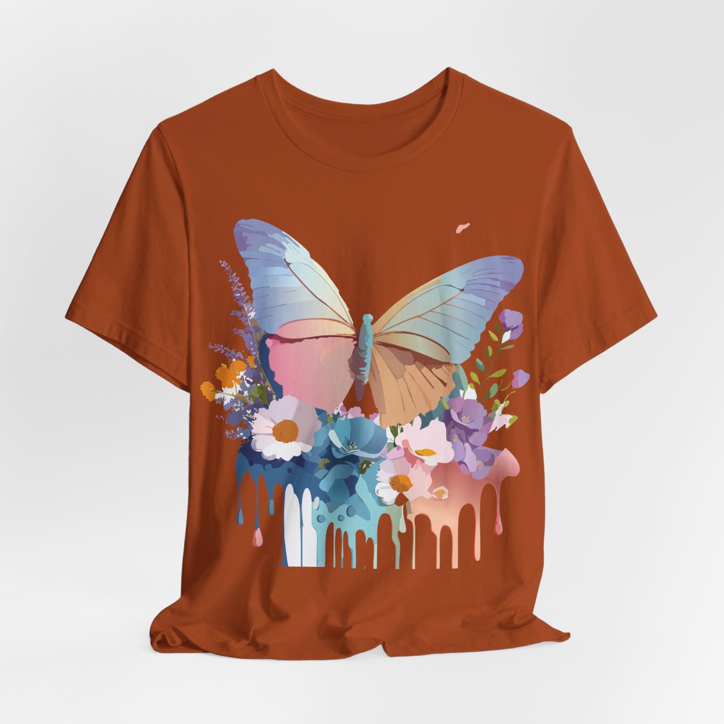 T-shirt en coton naturel avec papillon