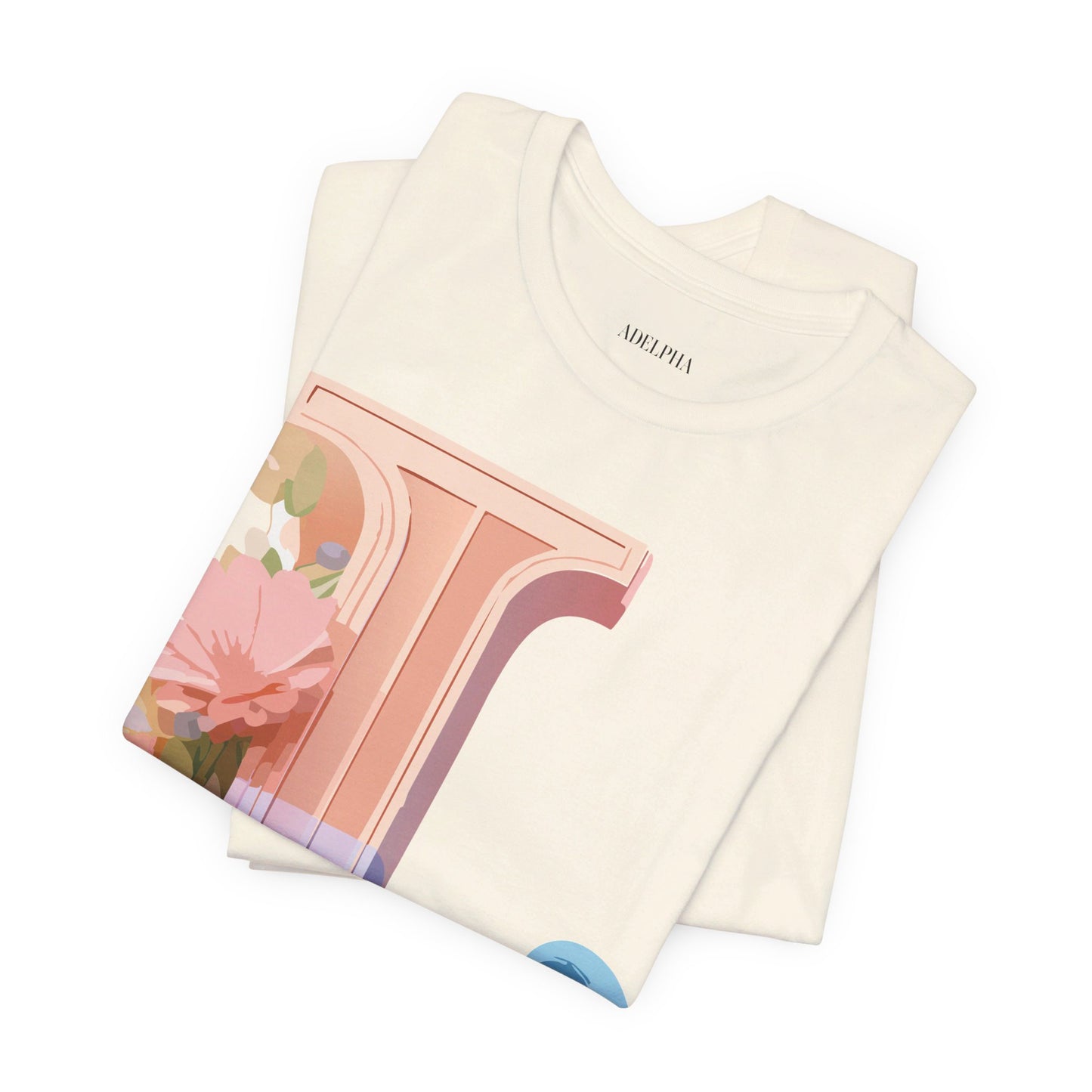 Natural Cotton Tee Shirt - Letters Collection - L