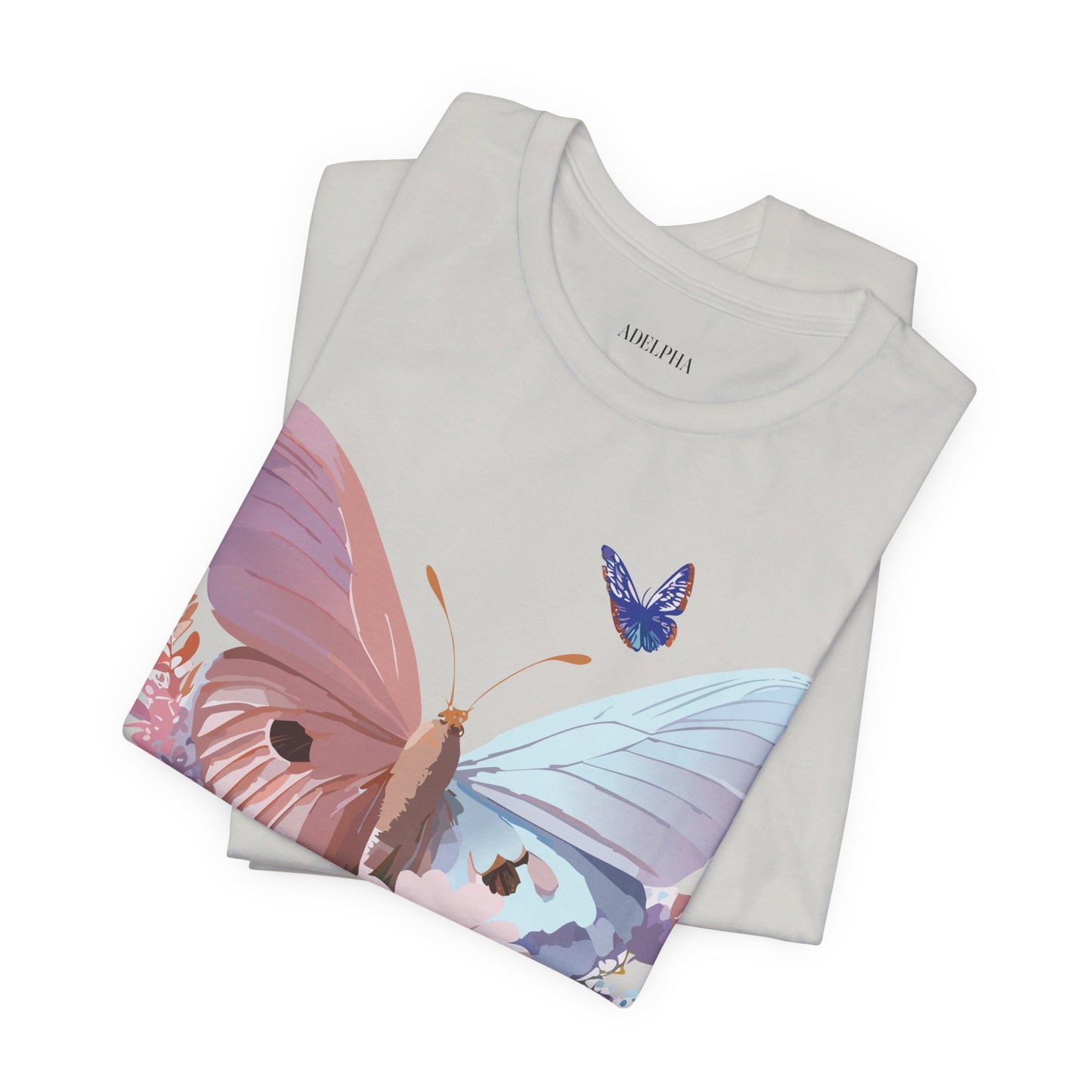 T-Shirt aus natürlicher Baumwolle mit Schmetterling