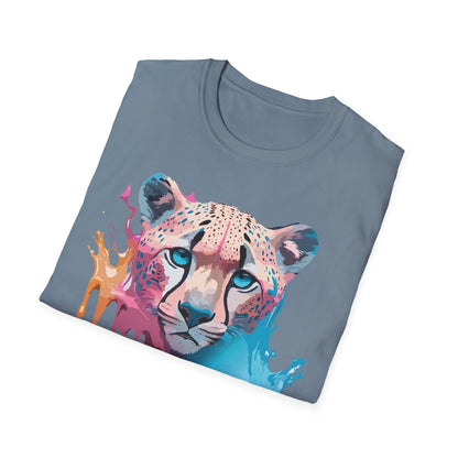 Unisex Cheetah Tee Softstyle Gildan 64000 100 Percent Cotton