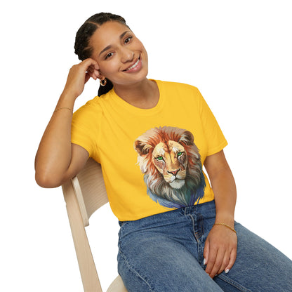 Lion Shirt Unisex Animal Tee Gildan Softstyle 64000 Cotton Tee