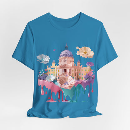 Natural Cotton Tee Shirt - Beautiful Places Collection - Madrid Printify