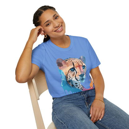 Cheetah Shirt Unisex Tee Softstyle Gildan 64000 100 Percent Ring Spun Cotton