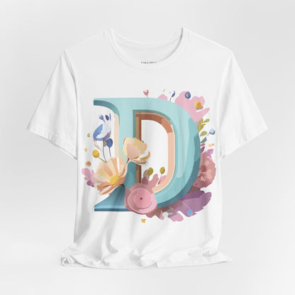 Natural Cotton Tee Shirt - Letters Collection - D Printify