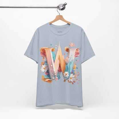 Natural Cotton Tee Shirt - Letters Collection - W Printify