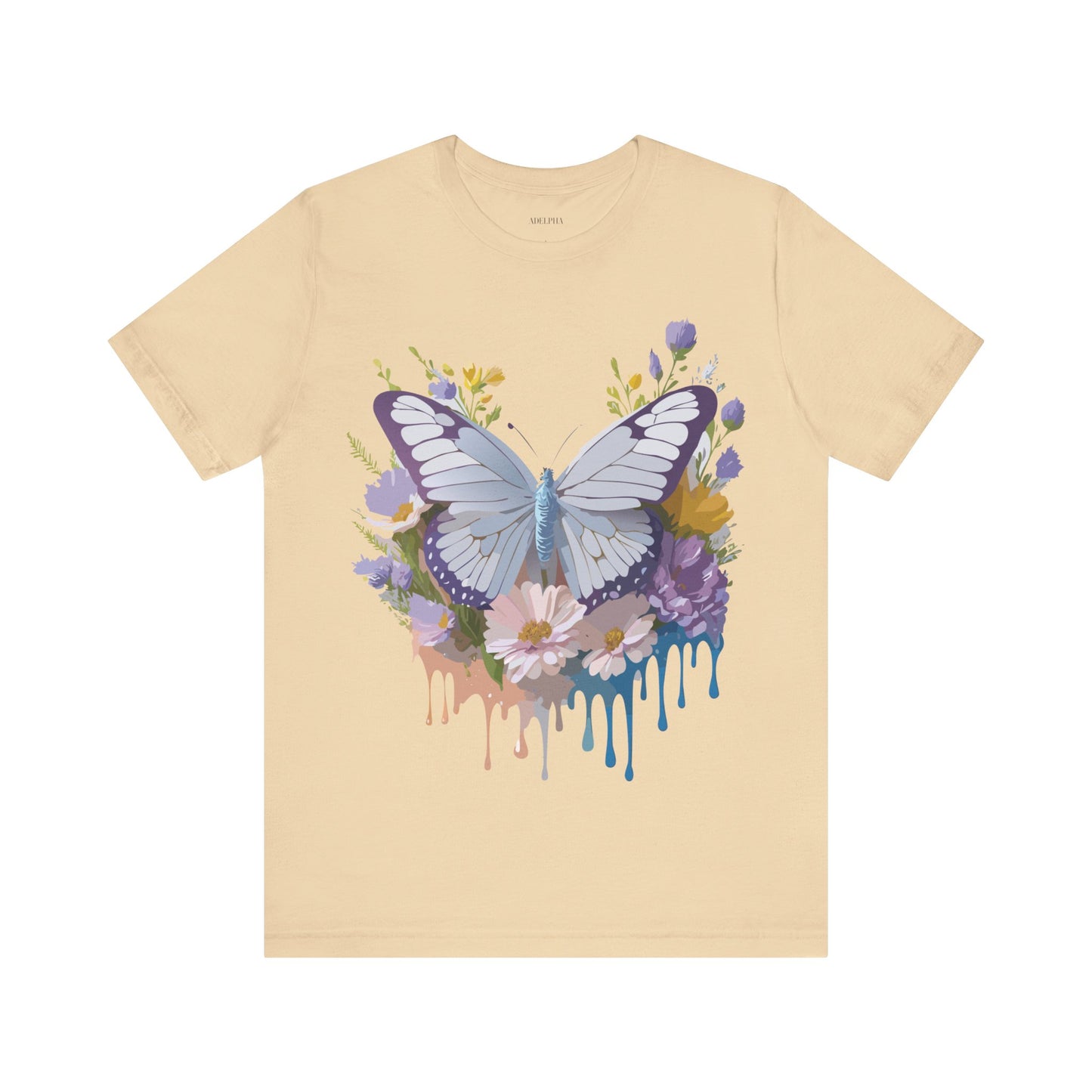 T-shirt en coton naturel avec papillon