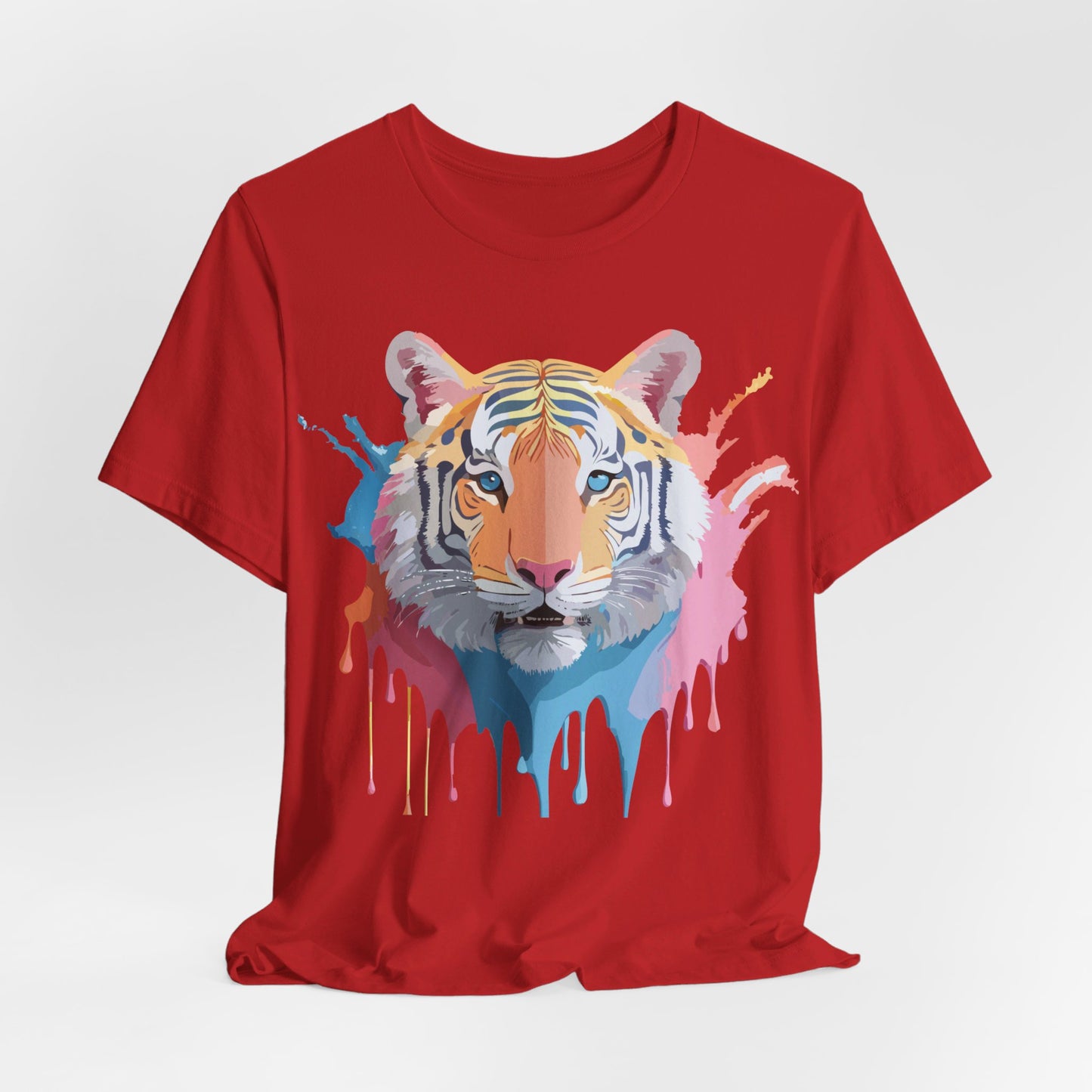 Natural Cotton Tee Shirt with Tiger