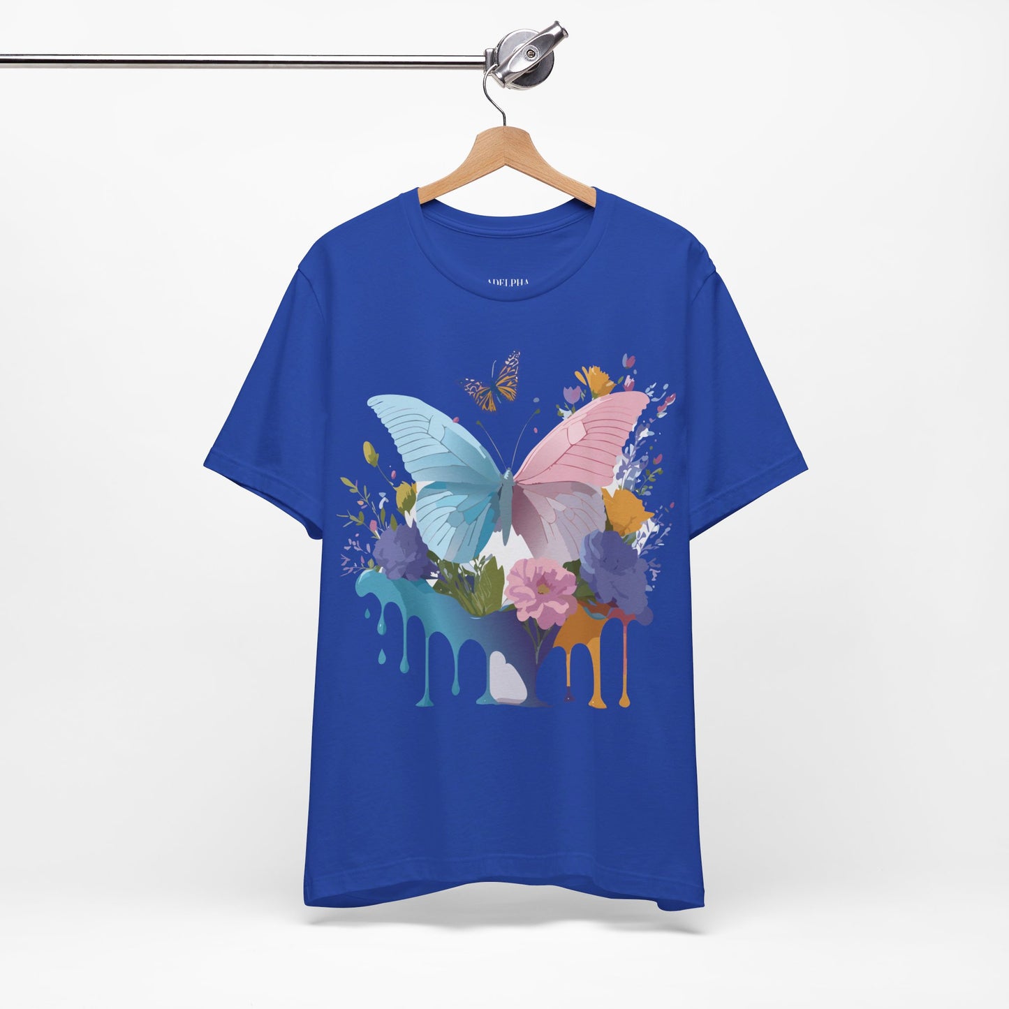 T-Shirt aus natürlicher Baumwolle mit Schmetterling