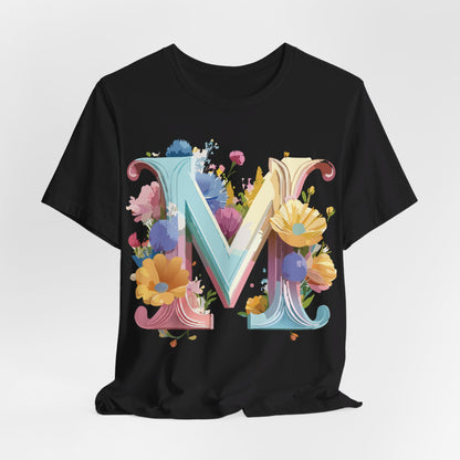 Natural Cotton Tee Shirt - Letters Collection - M Printify