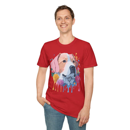 Dog Shirt Unisex Softstyle Cotton Tee 64000 Graphic Animal Print