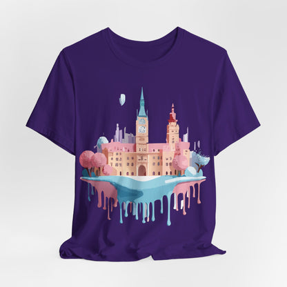 Natural Cotton Tee Shirt - Beautiful Places Collection - Prague Printify