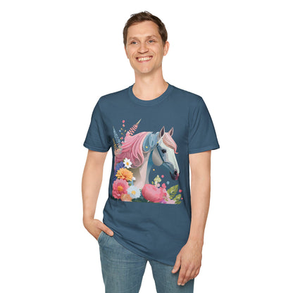 Horse Shirt Unisex Gildan Softstyle 64000 Cotton Tee With Animals