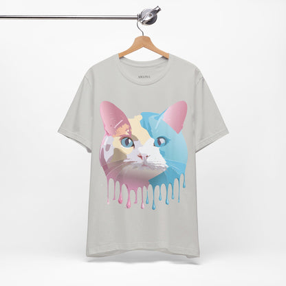 Natural Cotton Tee Shirt with Cat Printify