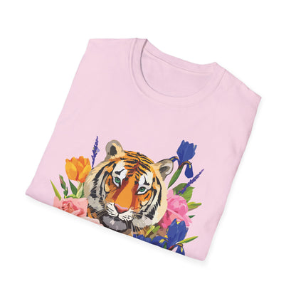 Tiger Shirt Unisex Animal Tee Gildan Softstyle 64000 100 Percent Cotton