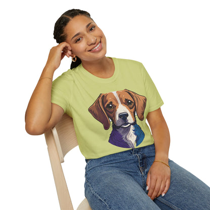 Dog Shirt Unisex Animal Print Tee Softstyle 100 Percent Cotton Gildan 64000