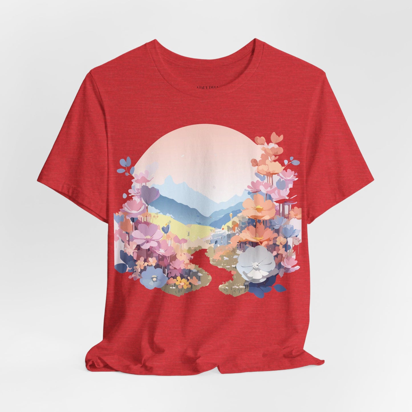 T-Shirt aus natürlicher Baumwolle mit Blumen