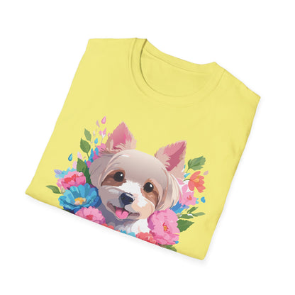 Unisex Gildan Softstyle Animal Print Dog Shirt Tee 100 Percent Cotton