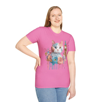 Cat Shirt Unisex Tee Softstyle 64000 Gildan Ring Spun Cotton