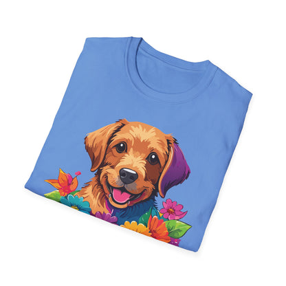 Unisex Dog Shirt With Animals Tee Softstyle Gildan 64000 Comfort Fit