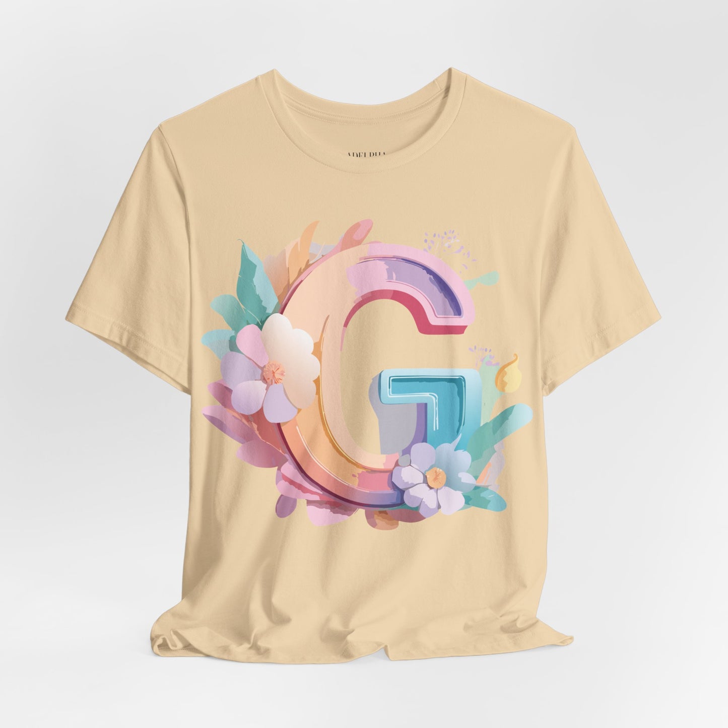 Natural Cotton Tee Shirt - Letters Collection - G