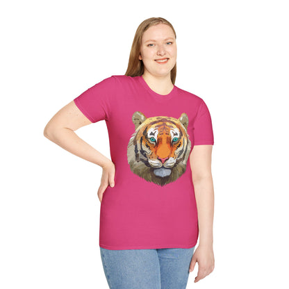 Tiger Shirt Unisex Animal Tee Gildan Softstyle 64000 Cotton Tee