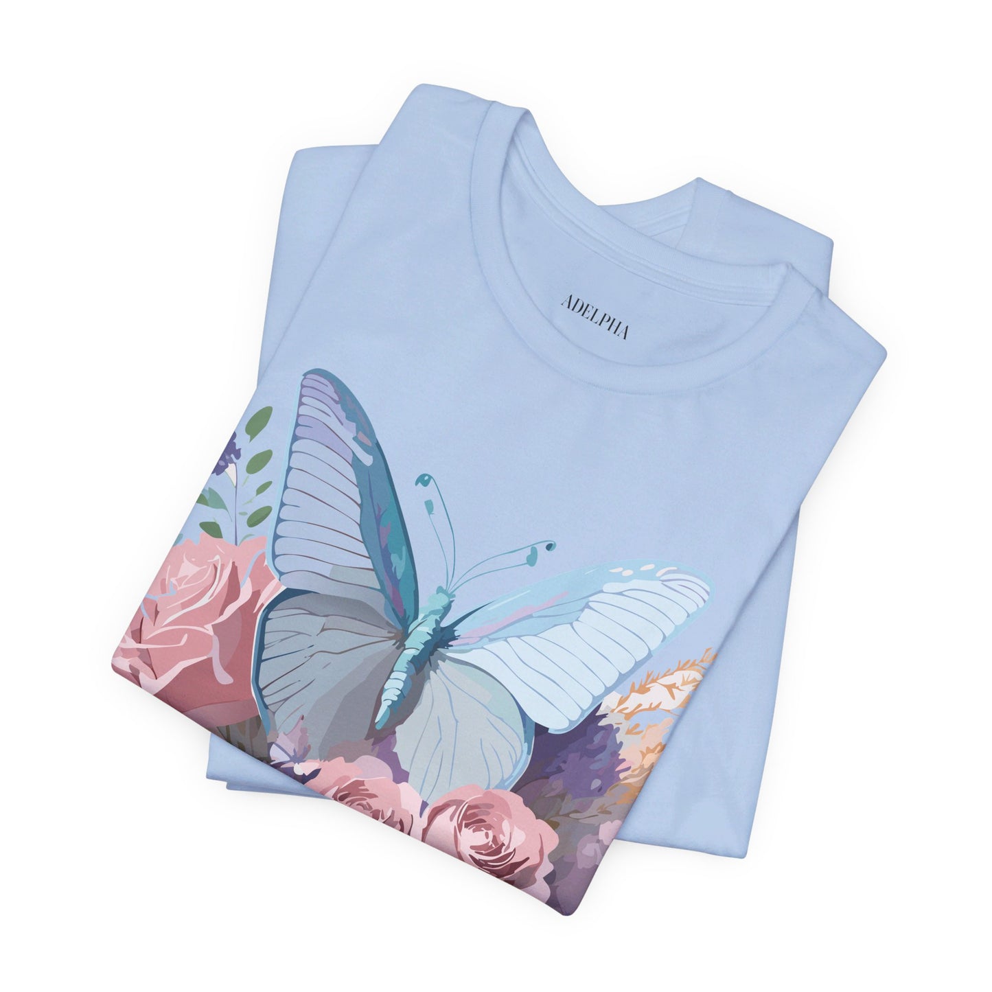 T-shirt en coton naturel avec papillon