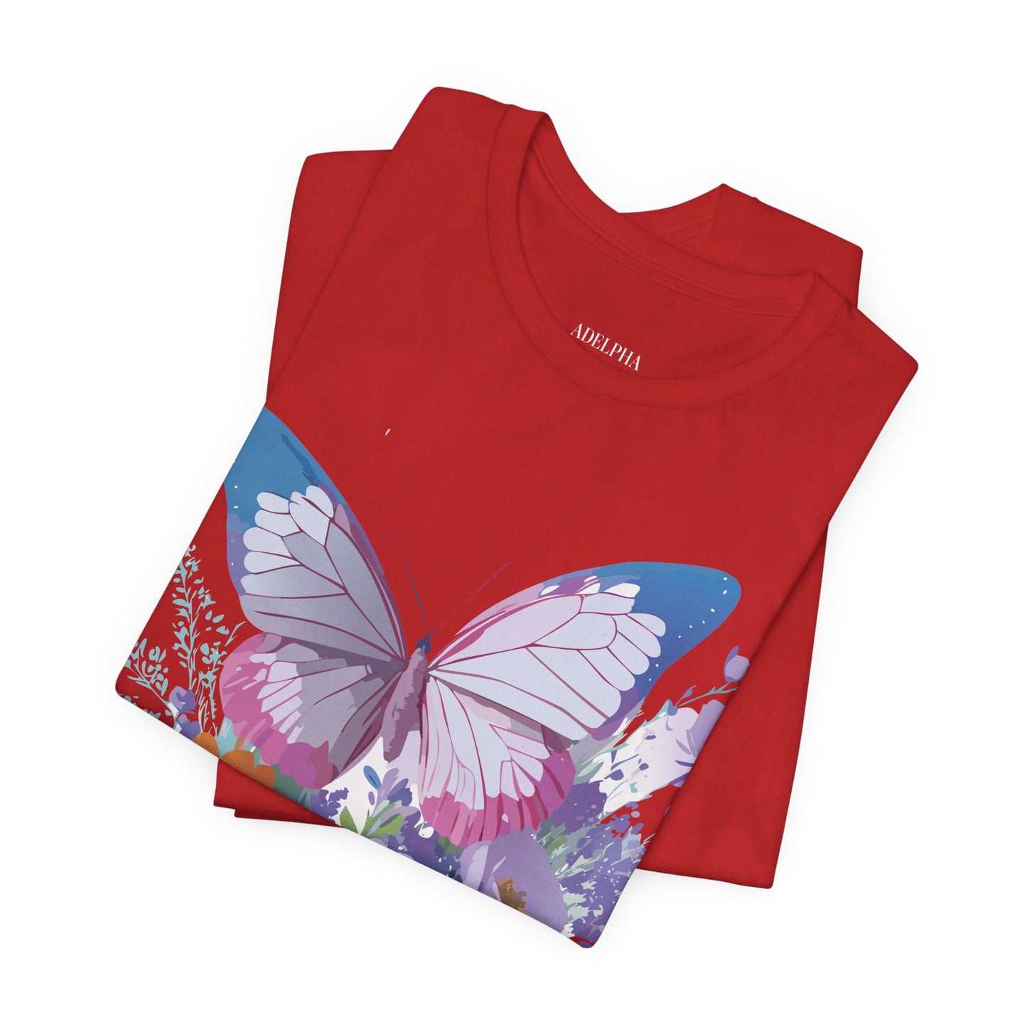 T-Shirt aus natürlicher Baumwolle mit Schmetterling