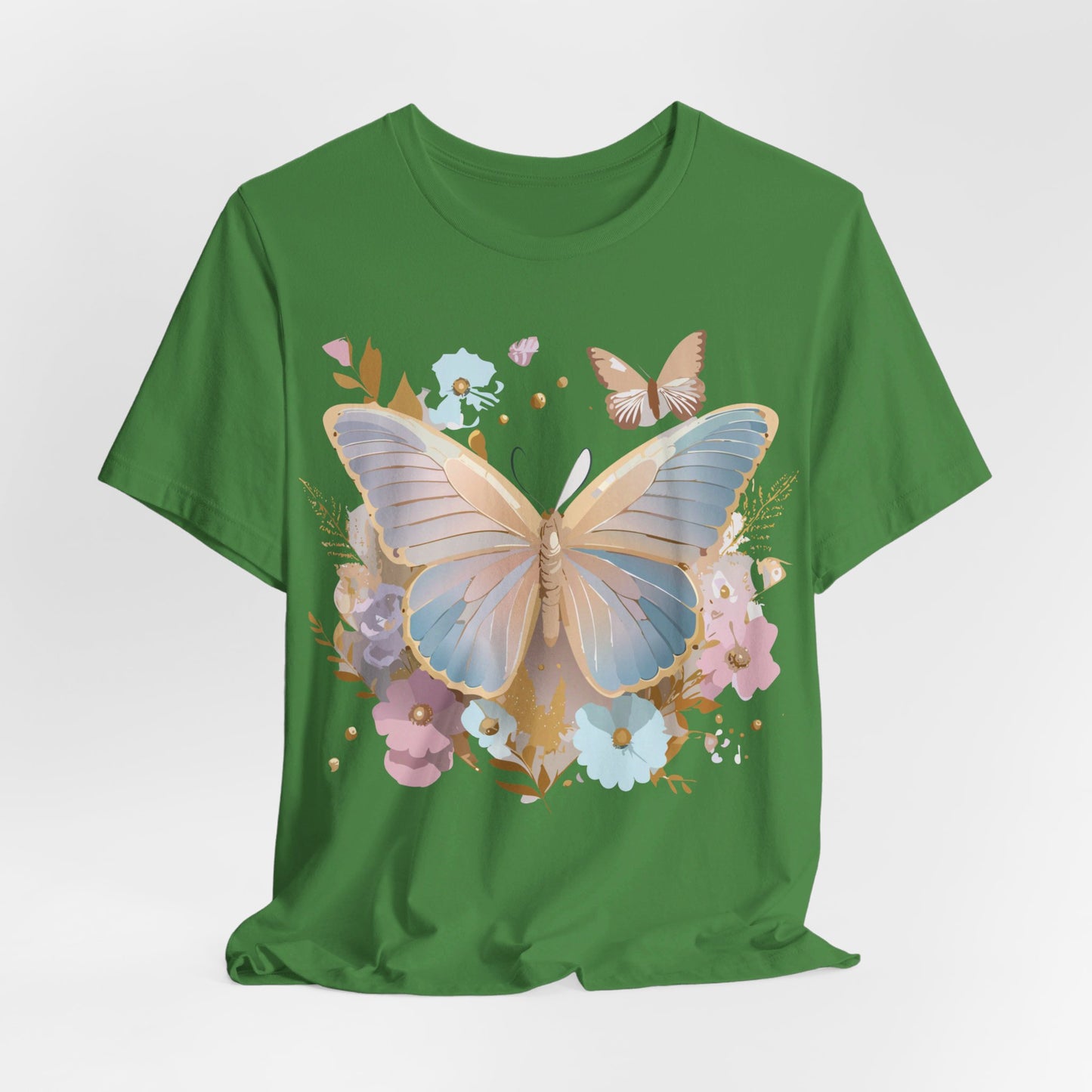 T-Shirt aus natürlicher Baumwolle mit Schmetterling