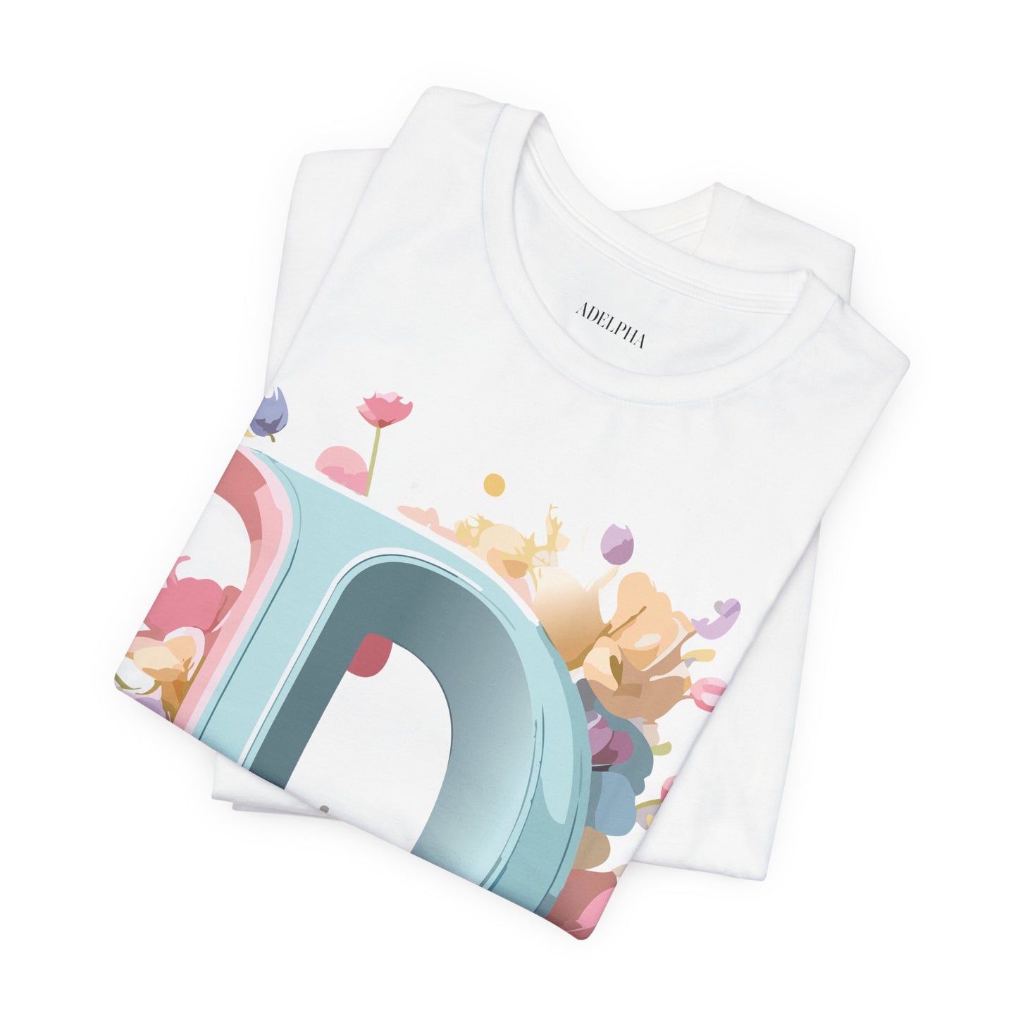 Natural Cotton Tee Shirt - Letters Collection - D