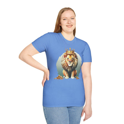 Unisex Lion Shirt Animal Tee Softstyle Gildan 64000 100 Percent Cotton Tee