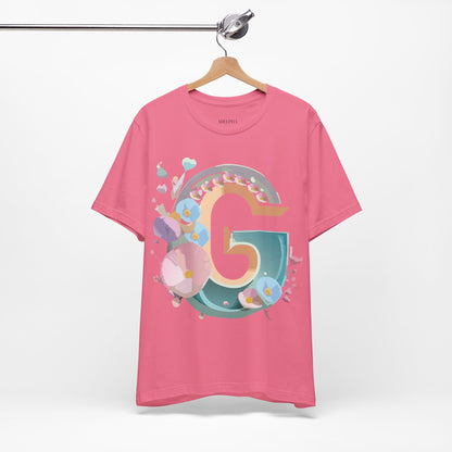 Natural Cotton Tee Shirt - Letters Collection - G Printify