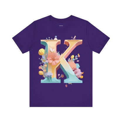 Natural Cotton Tee Shirt - Letters Collection - K Printify