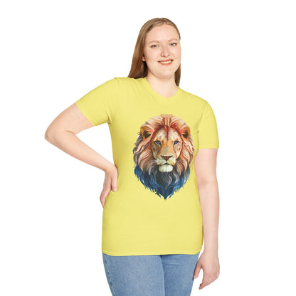 Lion Shirt Unisex Animal Tee Ring Spun Cotton Softstyle Tee Gildan