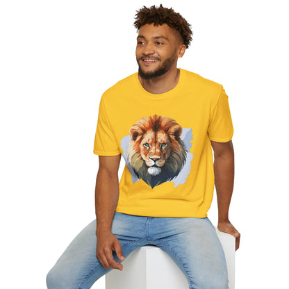 Lion Shirt Unisex Animal Tee Softstyle Gildan 64000 100 Percent Ring Spun Cotton