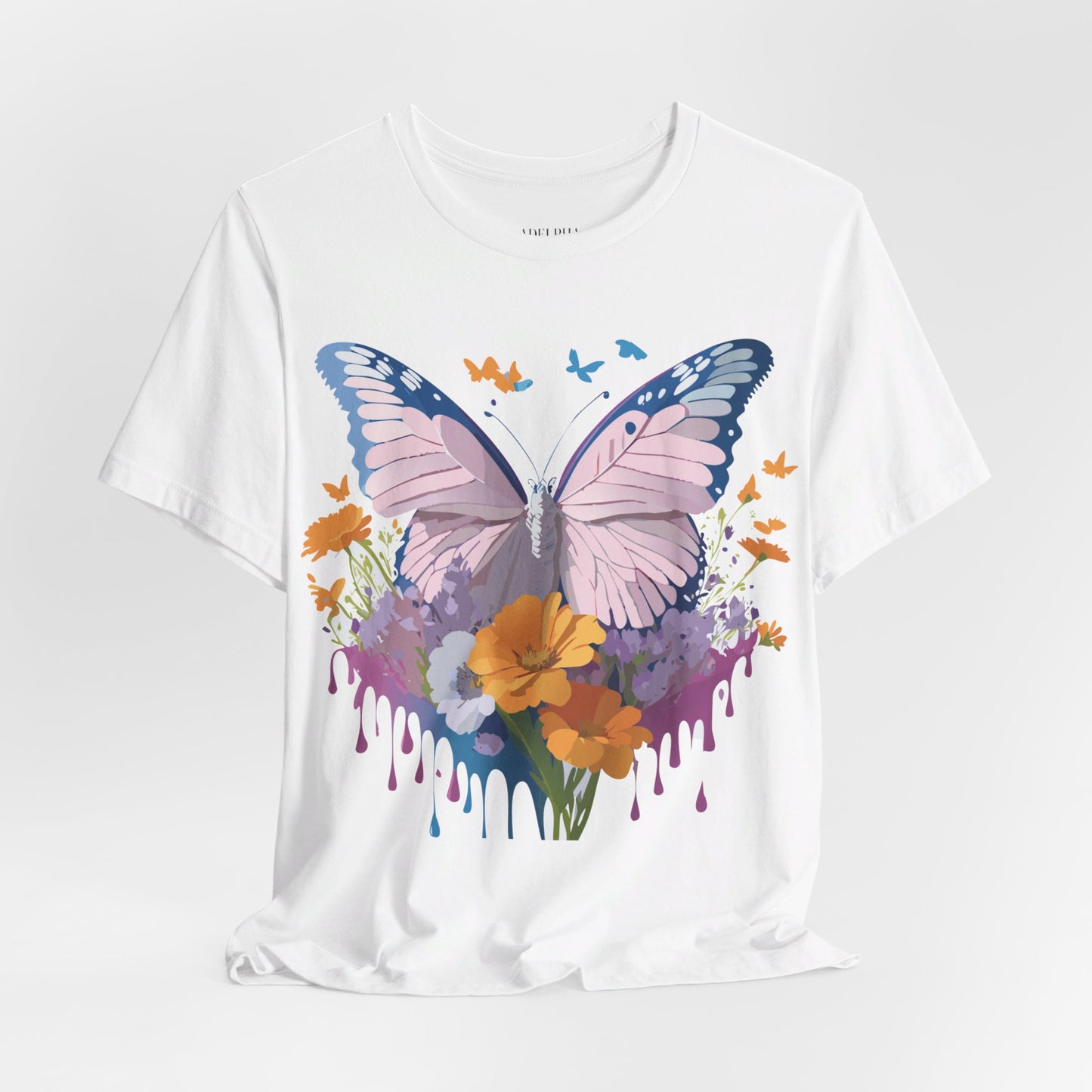 T-shirt en coton naturel avec papillon