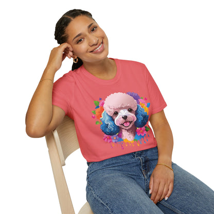 Unisex Dog Shirt Softstyle Tee 100 Percent Cotton Animal Print