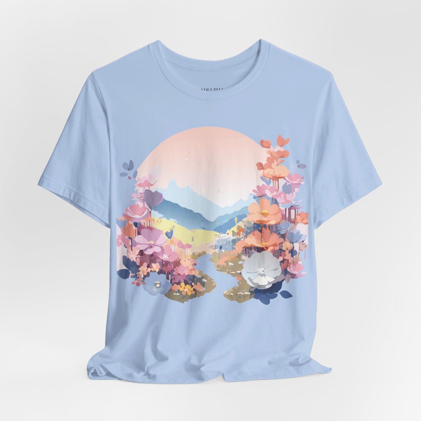 T-Shirt aus natürlicher Baumwolle mit Blumen