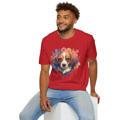 Unisex Dog Shirt Animal Print Tee Gildan Softstyle 64000 Cotton