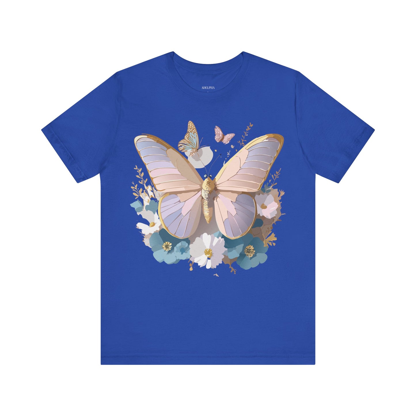 T-Shirt aus natürlicher Baumwolle mit Schmetterling