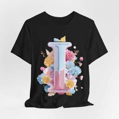 Natural Cotton Tee Shirt - Letters Collection - I Printify