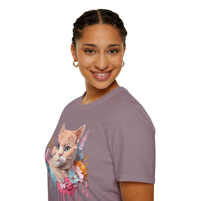 Cat Shirt Unisex Kitten Tee Softstyle Gildan 64000 Cotton Tee