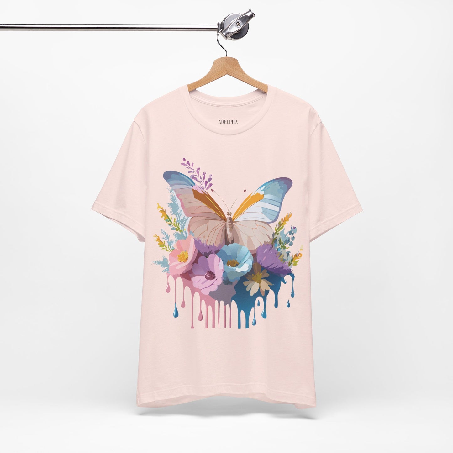 T-Shirt aus natürlicher Baumwolle mit Schmetterling