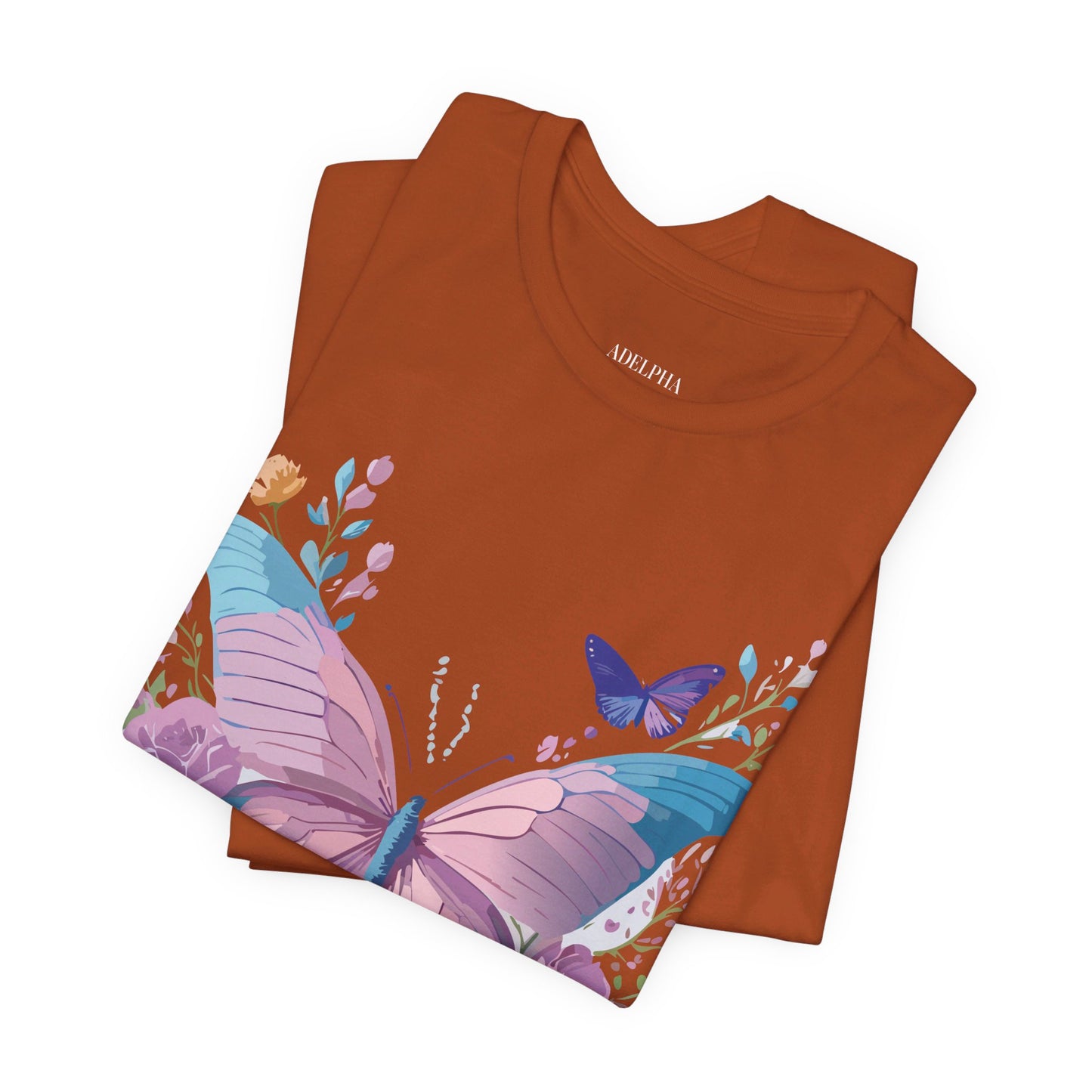 T-shirt en coton naturel avec papillon