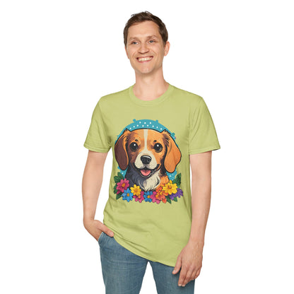 Dog Shirt Unisex Animal Tee Softstyle Cotton Ring Spun Comfort