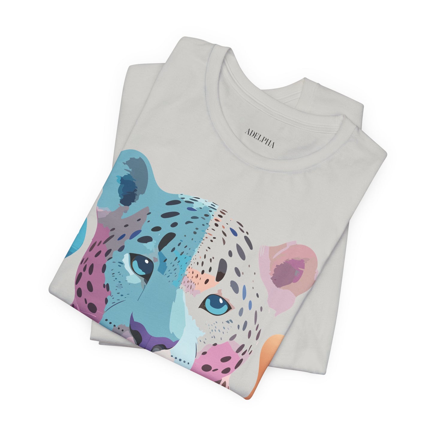 Natural Cotton Tee Shirt with Cheetah