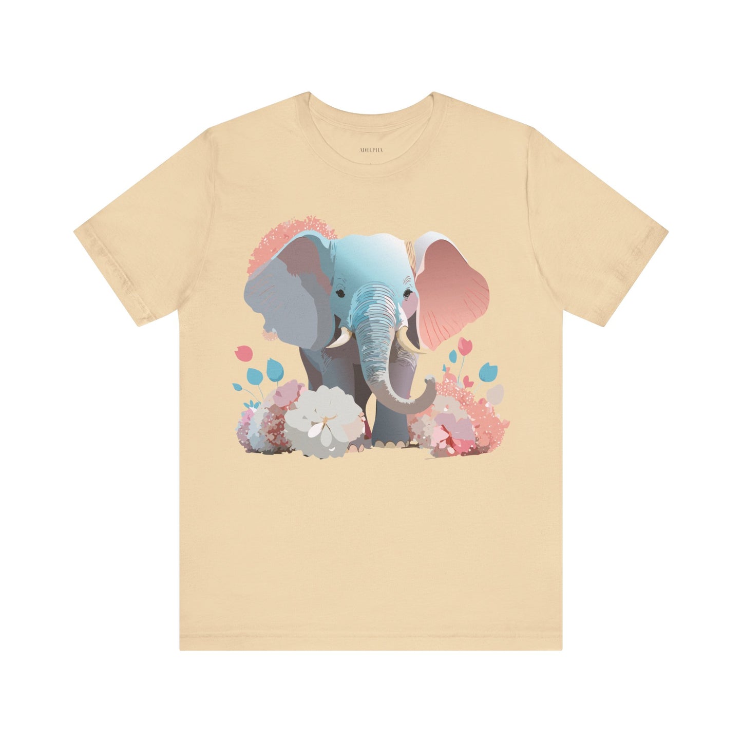 T-Shirt aus natürlicher Baumwolle mit Elefant