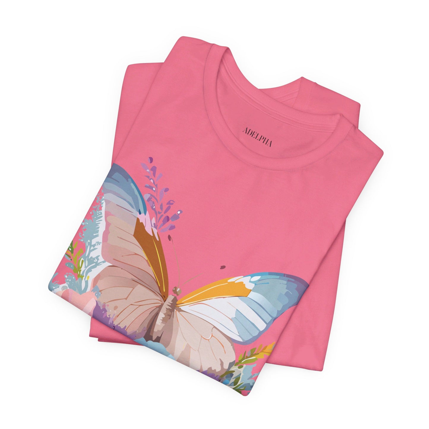 T-shirt en coton naturel avec papillon