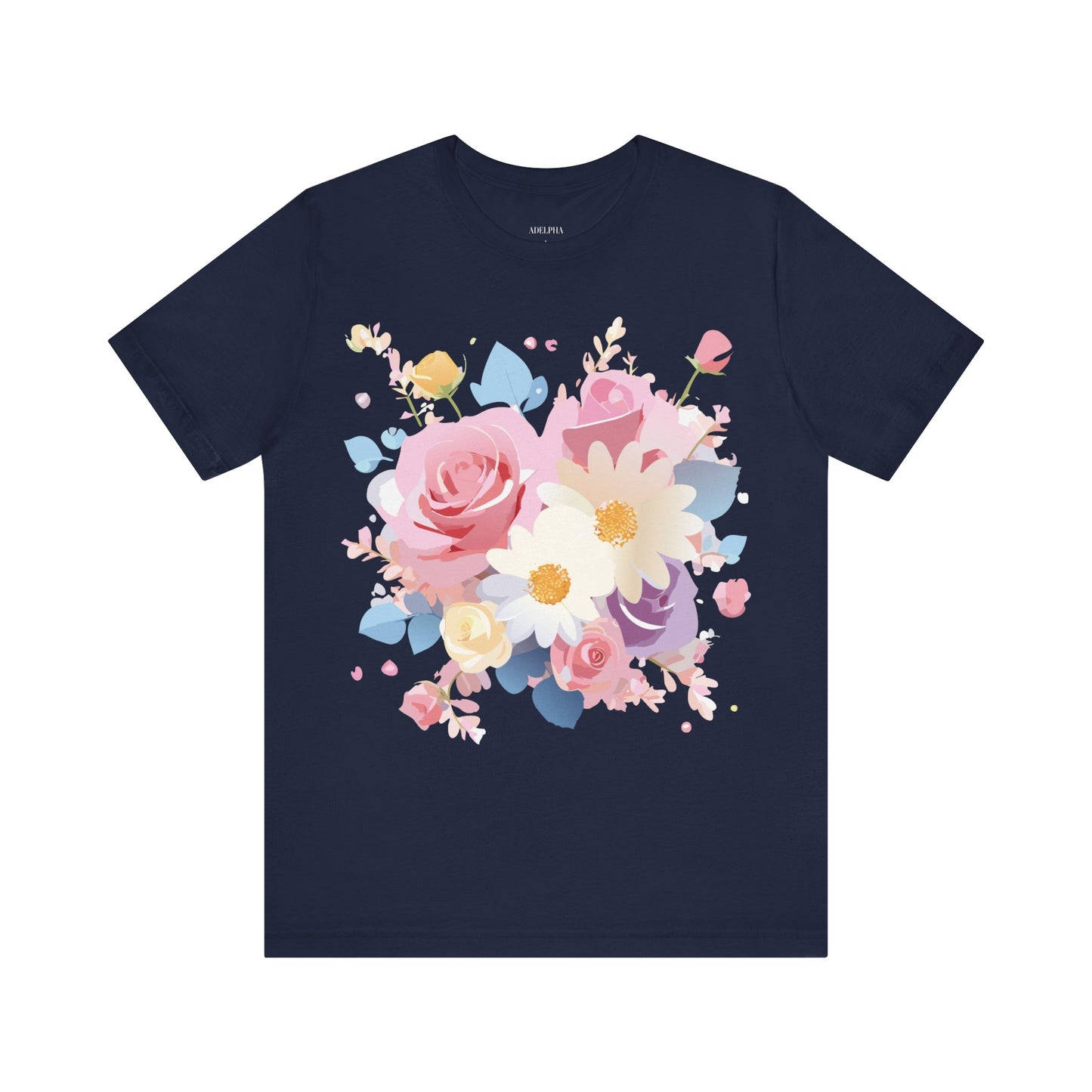 T-Shirt aus natürlicher Baumwolle mit Blumen